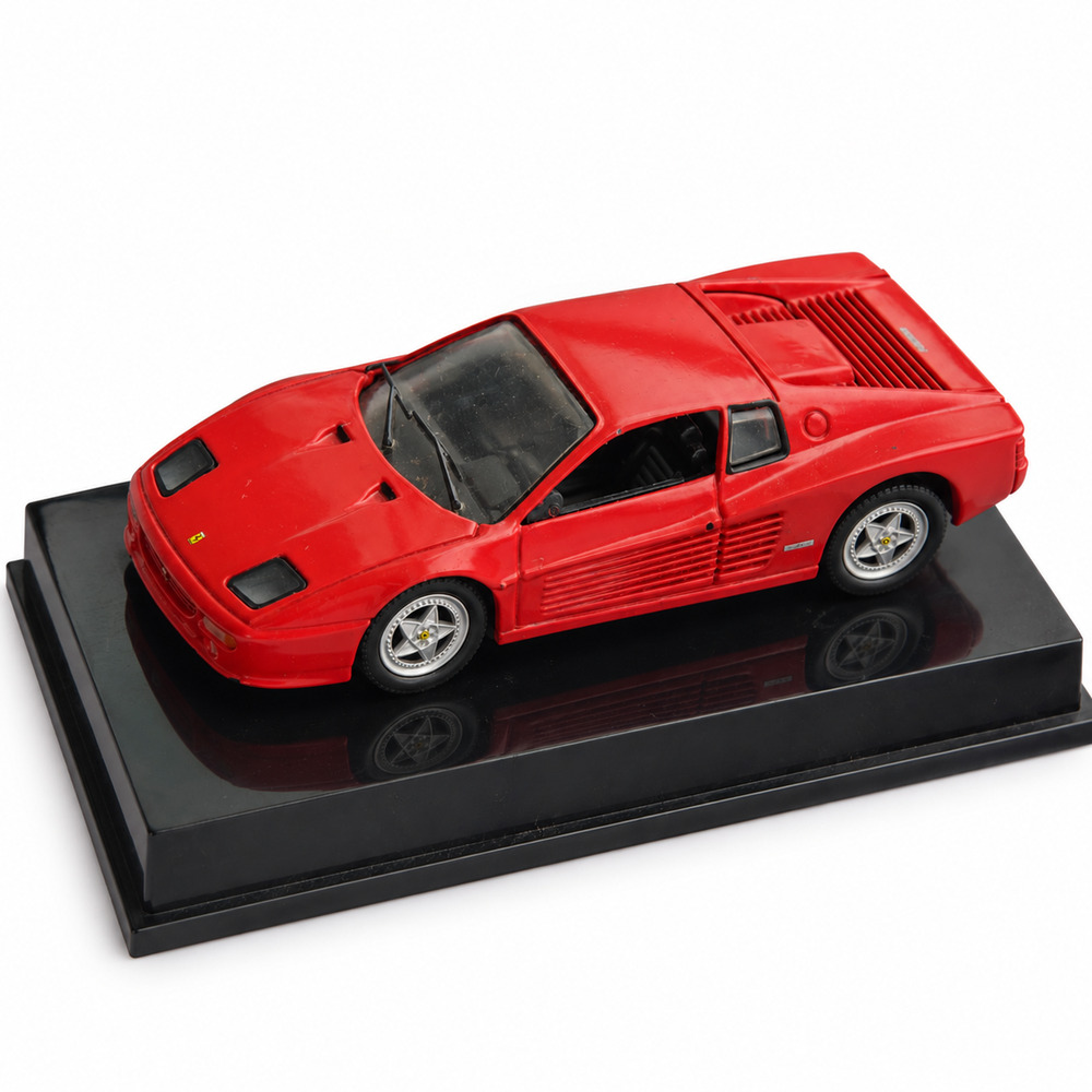 RARE Hot Wheels Ferrari F512M 1:43 Red Diecast Model Car Mattel 1996 Display